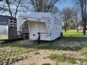2026 Eagle X Trailers | 6.8x20 | GN Livestock | 2-7k Axles | White | 