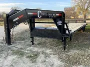 2024 Coffee Creek Trailers | 8.5x32 | GN Flatbed | 2-7k Axles | Black | Slide 