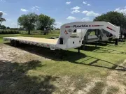 2026 Rawmaxx Trailers | 8.5x36 | GN Deckover  | 2-10k Axles | White | Monster Ramps 
