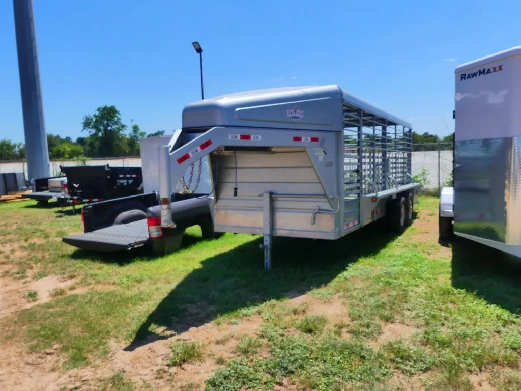 2023 GR Trailers | 6.8x20 | GN Livestock | 2-7k Axles | silver
