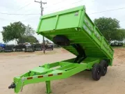 2025 Bwise | 7x14x2 | DD15 Deckover Dump | 2-7k Axles | Lime  