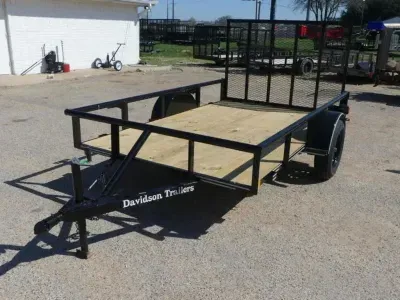 2026 Davidson Trailers | 6X10 | Utility Pipetop | 1-35K Axle | Black | Ta