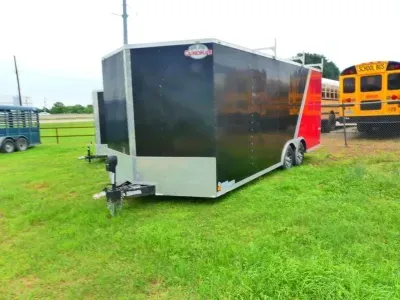 2021 Cargo Mate | 8.5X20 | Enclosed Cargo | 2-5.2K Axles | Red/Bla 
