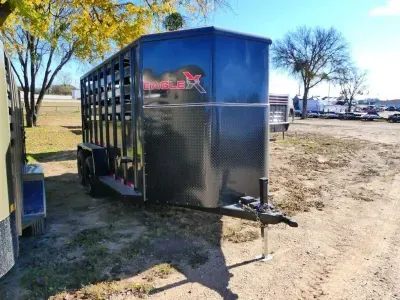 2026 Eagle X Trailers | 68x16 | BP Steel Stock | 2-35k Axles | Black | s
