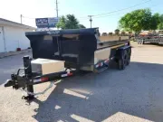 2025 Southland Trailers | 7x14x2 | Dump | 2-8k Axles | Black | 2 Way Gate | Ramps 