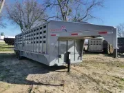 2026 Eagle X Trailers | 7x28 | GN Stock Trailer | Grey | 2-7k Axles | Sw 