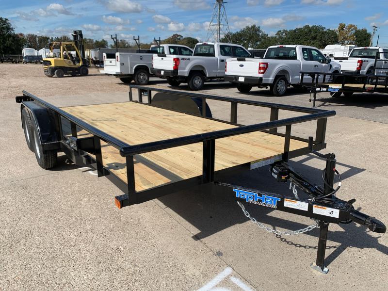 2022 TOP HAT 18X83 MEDIUM PIPE TOP 7K Pasadena Trailer Flatbed, Utility, Cargo and Dump