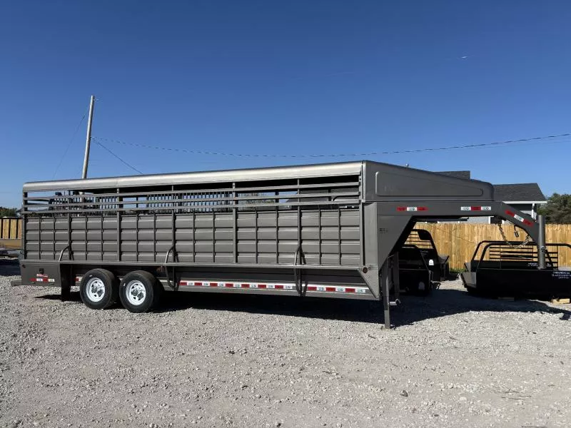 2026 GR Trailers 6.8' x 24' Gooseneck Tandem Axle Trailer (STH6824W14LNR) Stock / Stock Combo Trailer