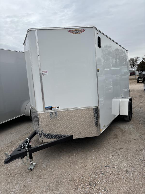 2025 H and H Trailer 6x12 HH Series Flat Top V-Nose Enclosed Cargo Trailer  3K Idler 2MEEjoam4rws