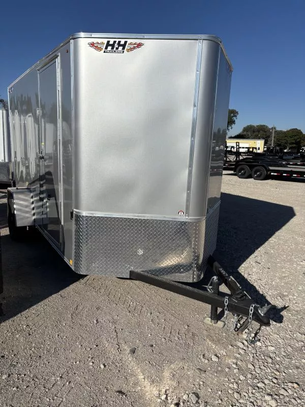 2026 H and H Trailer 6x12 HH Series Flat Top V-Nose Enclosed Cargo Trailer  3K Idler