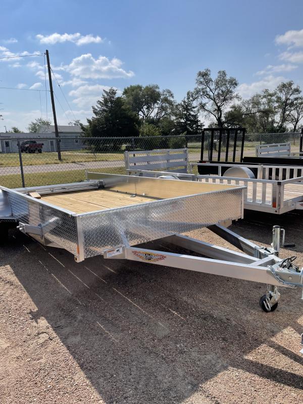 2023 H and H Trailer 76x12 Aluminum Solid Side Utility Trailer 3K Idler