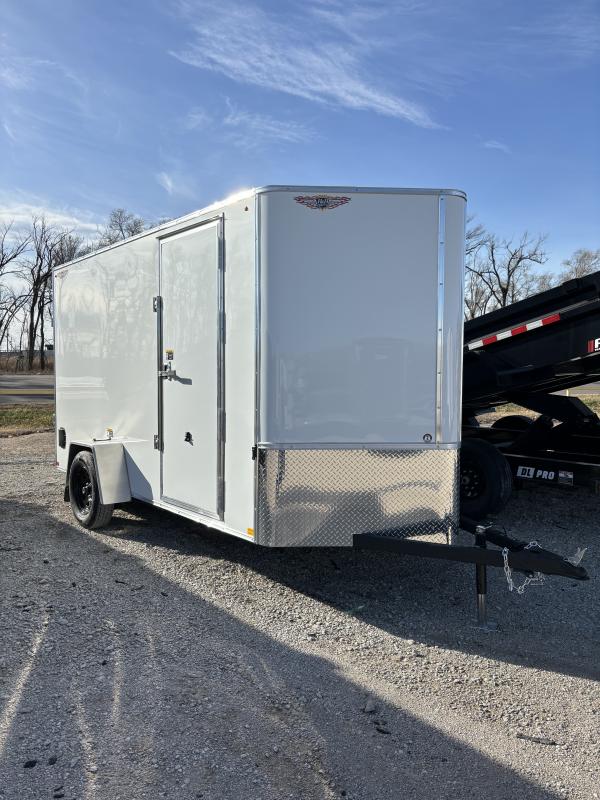 2025 H and H Trailer 6x12 HH Series Flat Top V-Nose Enclosed Cargo Trailer  3K Idler dPx14i9bczbi