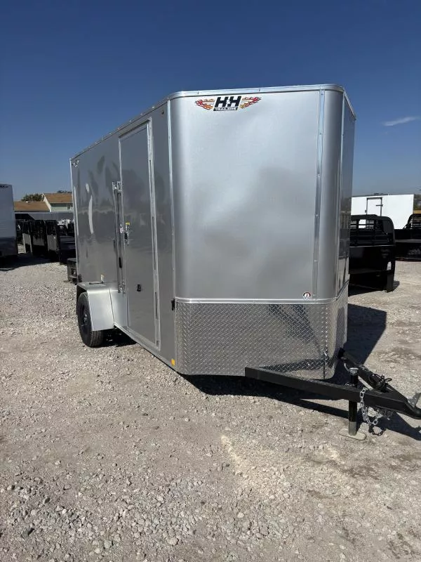 2026 H and H Trailer 6x12 HH Series Flat Top V-Nose Enclosed Cargo Trailer  3K Idler