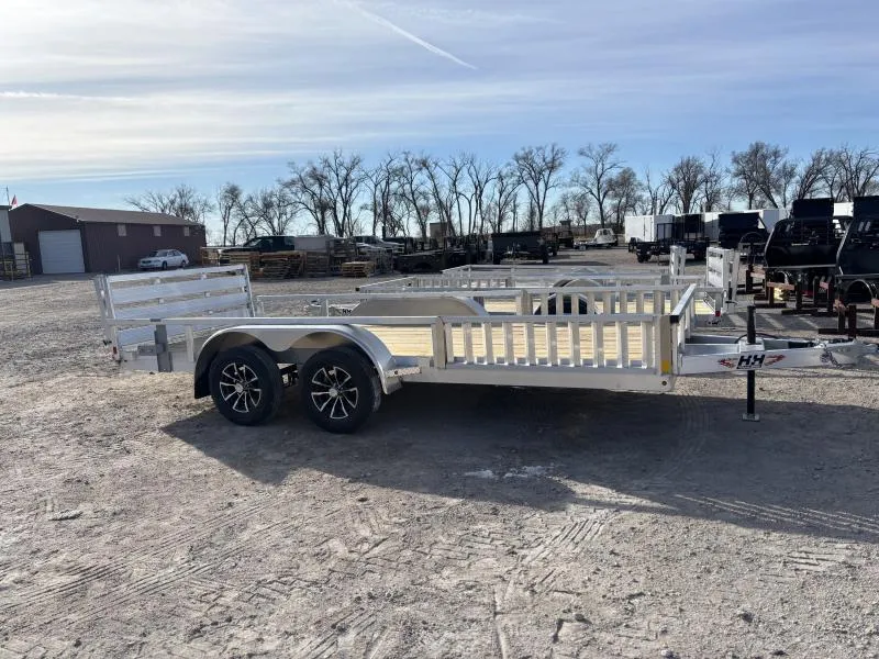 2026 H and H Trailer 82x16 Aluminum ATV Trailer  7K Tandem