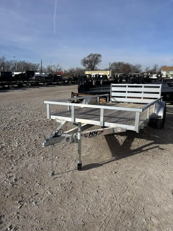 2026 H and H Trailer 82x14 Aluminum Rail Side Utility Trailer  3K Idler