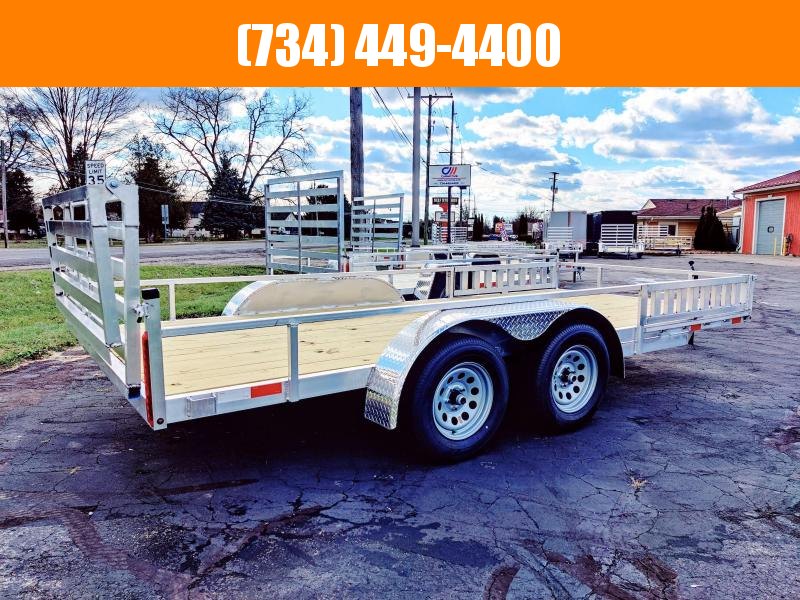 2022 7x16 Tandem Aluminum Utility Trailer w Side Ramps 2022 7x16 Tandem Aluminum Utility Trailer w Side Ramps