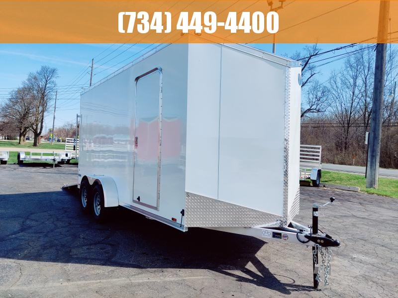 2023 Continental Cargo 7x16 Aluminum V Nose Enclosed Cargo Trailer 83" Rear Door Opening 2023 Continental Cargo 7x16 Aluminum V Nose Enclosed Cargo Trailer 83" Rear Door Opening