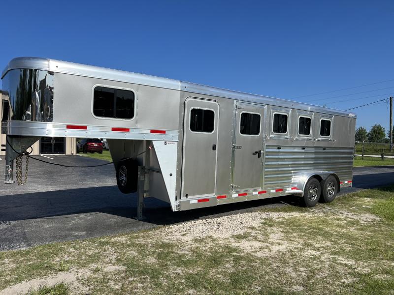 2023 Merhow Trailers 8' wide 4 horse w/ 16' lq side load Horse Trailer