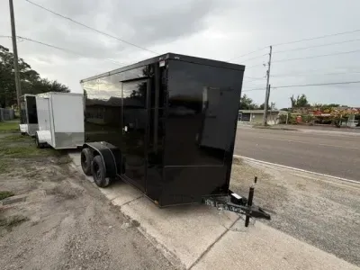 2026 Quality Cargo 6X12 TA BLACK OUT PACKAGE