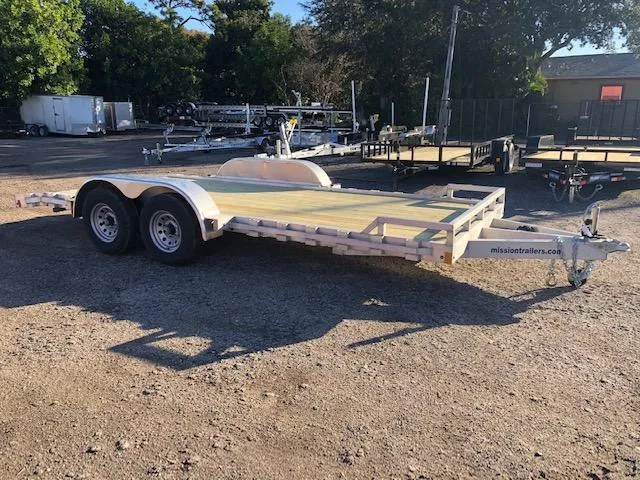 2026 Mission 7 x 18 Aluminum 10K w /wood deck Car / Racing Trailer