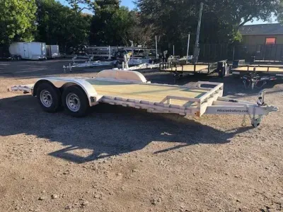2026 Mission 7 x 18 Aluminum 10K w /wood deck Car / Racing Trailer