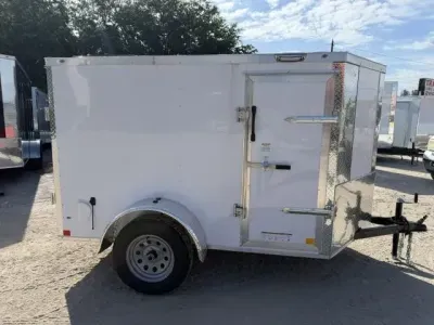 2026 Diamond Cargo 5X8SA WITH REAR DOUBLE BARN DOORS AND SIDE DOOR Cargo / Enclosed Trailer NOW W