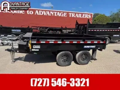 2025 Sure-Trac 6 X 10 SD Deckover Dump Trailer 7K Single Ram W/TARP