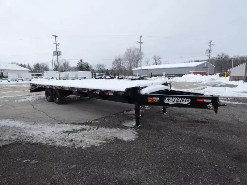 New Legend Steel 102" x 25' Deckover Equipment Trailer For Sale - 8K Axles - Flexible Business & Personal Financing Available