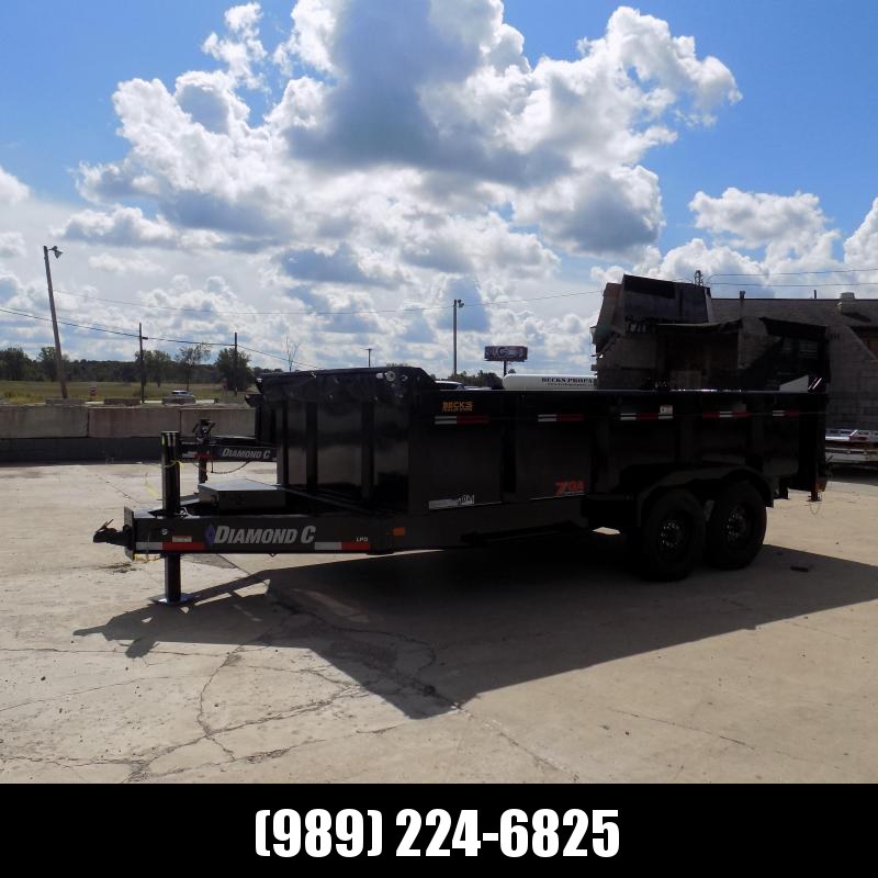 New Diamond C Trailers 7' x 16' Low Profile Dump Trailer - 10K Torsion Axles - $0 Down With Financing Options Available New Diamond C Trailers 7' x 16' Low Profile Dump Trailer - 10K Torsion Axles - $0 Down With Financing Options Available