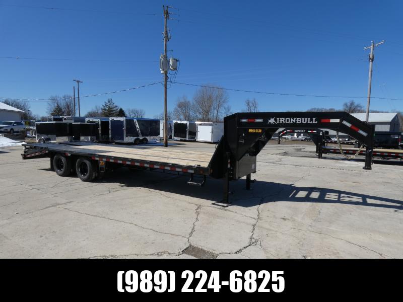 New Iron Bull Trailer 102" x 25'' Gooseneck Trailer With Max Ramps
