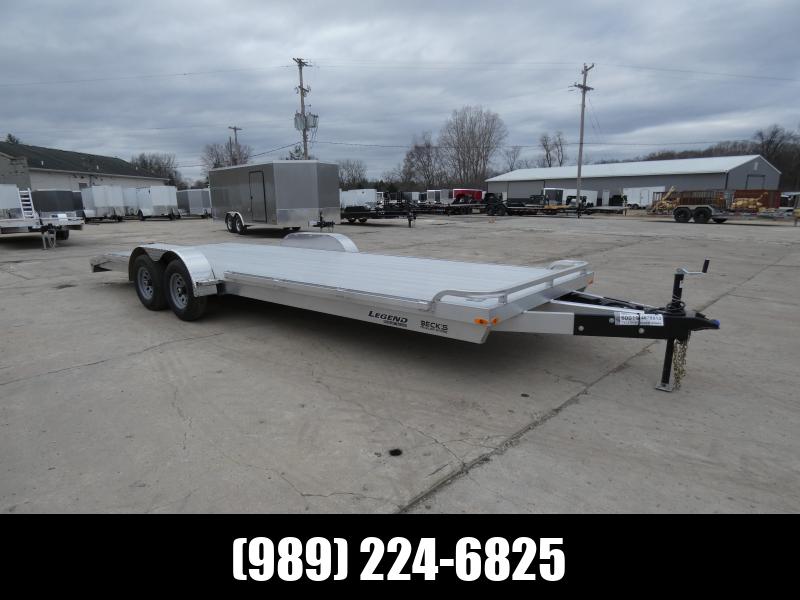 New Legend 7' x 24' Aluminum Open Car Hauler Trailer 5200 Torsion