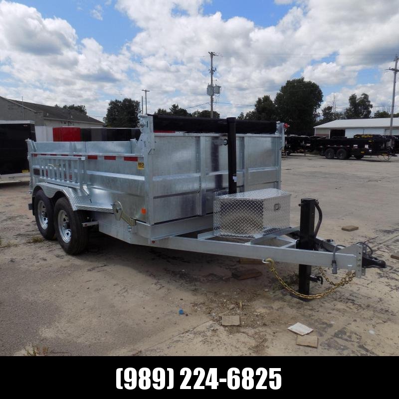 New Galvanized 80" x 12' Dump Trailer with Telescopic Lift - Corrosion Resistant New Galvanized 80" x 12' Dump Trailer with Telescopic Lift - Corrosion Resistant
