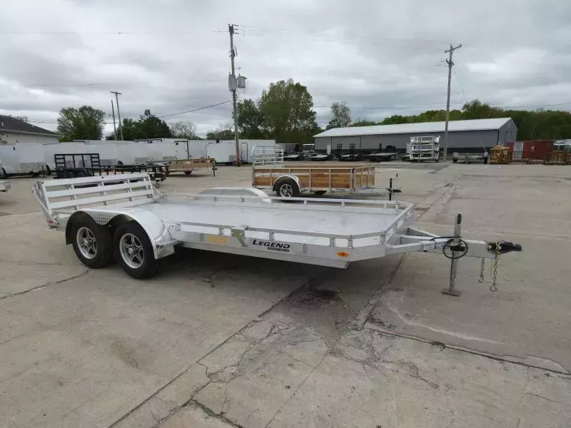 New Legend All Aluminum 7' x 16' Utility Trailer With Aluminum Deck & 3-Way Gate - $0 Down Financing Options Available