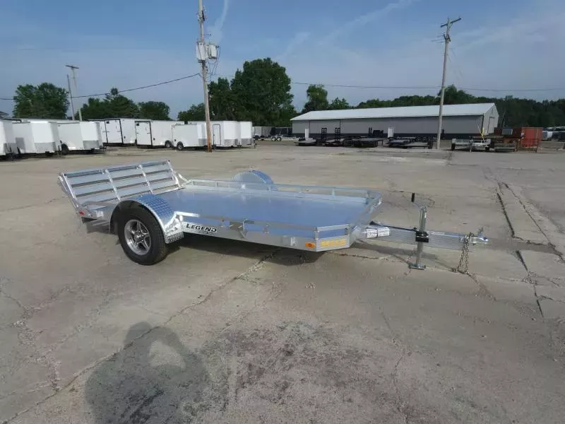 New Legend All Aluminum 7' x 12' Utility Trailer With Aluminum Deck & 3-Way Gate - 3500# Torsion Axle - $0 Down Financing Options Available