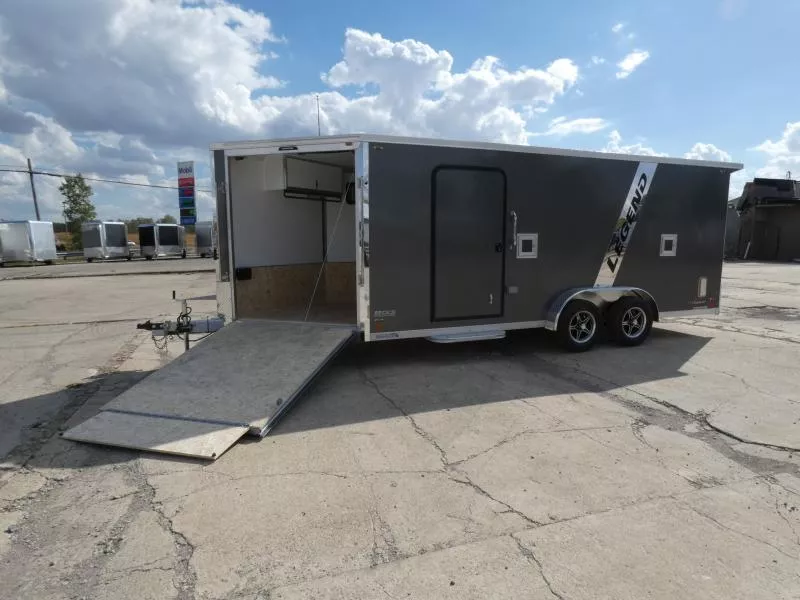 New Legend Explorer 7.5' x 23' Snowmobile Trailer - Only 7.5' Wide Model With NO Interior Wheel Wells!- Flexible Financing Options Available