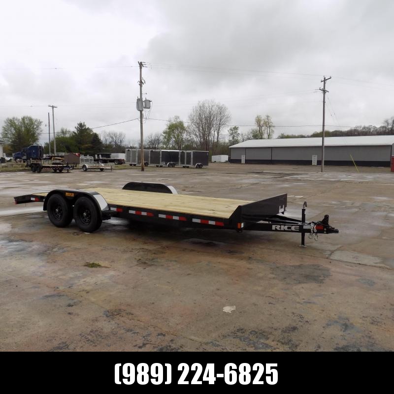 New Rice Trailers 82" x 20' Open Car Hauler With 5200# Axles - $0 Down & Payments From $119/mo. W.A.C. New Rice Trailers 82" x 20' Open Car Hauler With 5200# Axles - $0 Down & Payments From $119/mo. W.A.C.