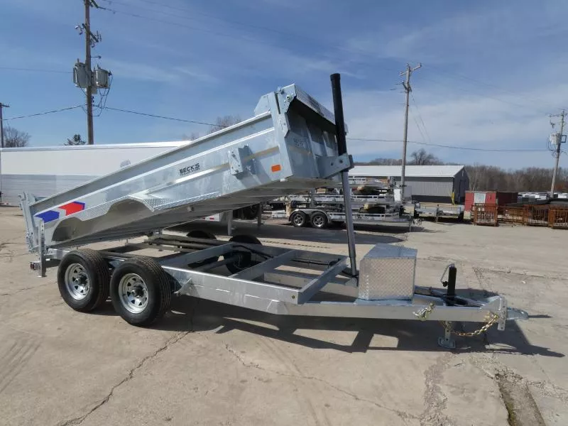 New Galvanized 6' x 12' Dump Trailer with Telescopic Lift - Corrosion Resistant - Flexible Financing Options & Low Monthly Payments