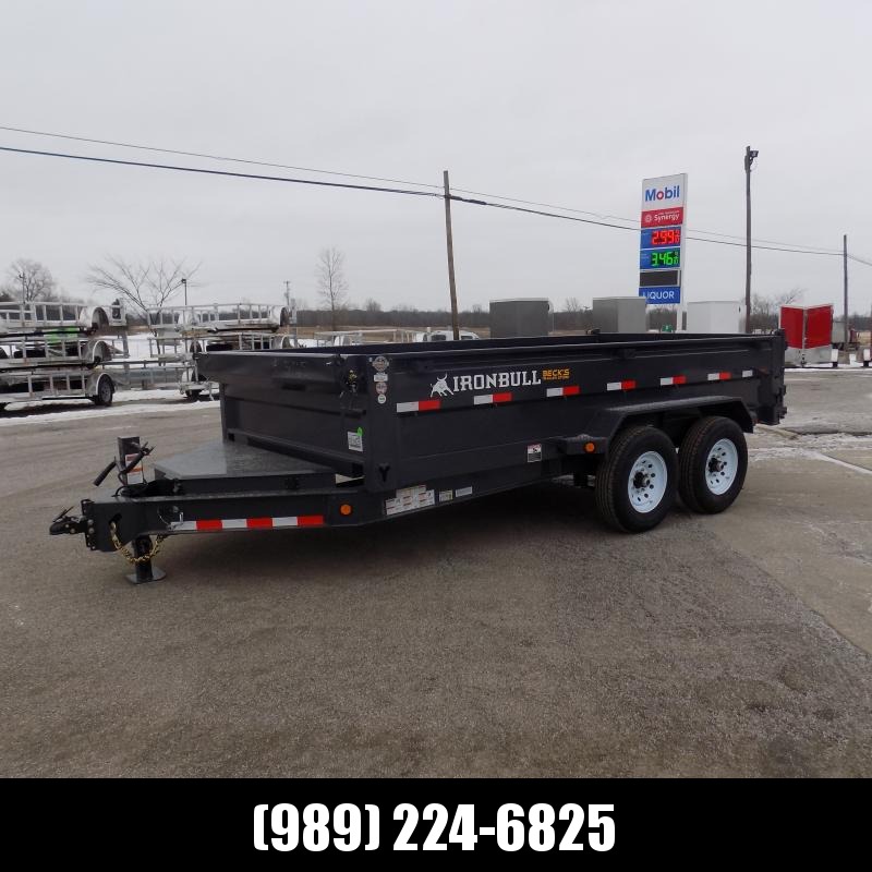 New Iron Bull 7' x 14' Dump Trailer - 7 Gage Floor - Flexible $0 Down Financing Available New Iron Bull 7' x 14' Dump Trailer - 7 Gage Floor - Flexible $0 Down Financing Available