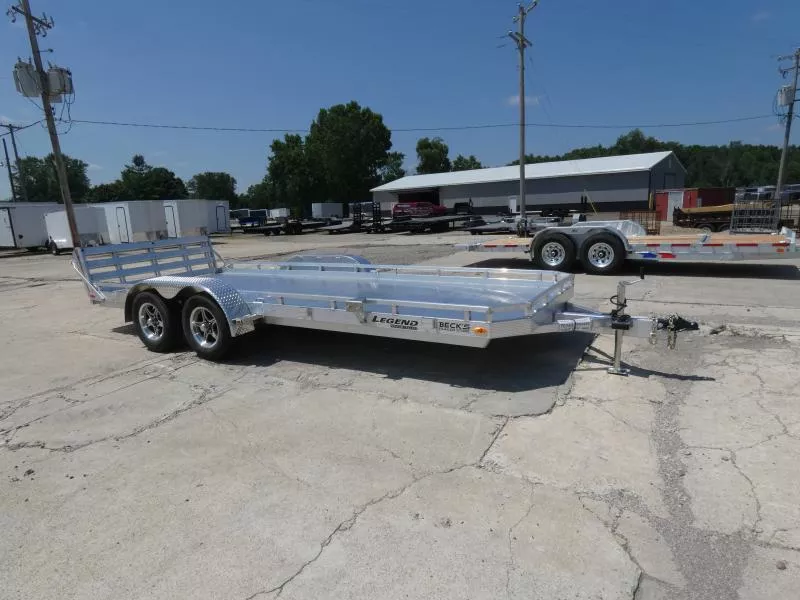 New Legend All Aluminum 7' x 18' Utility Trailer With Aluminum Deck & 3-Way Gate - $0 Down Financing Options Available