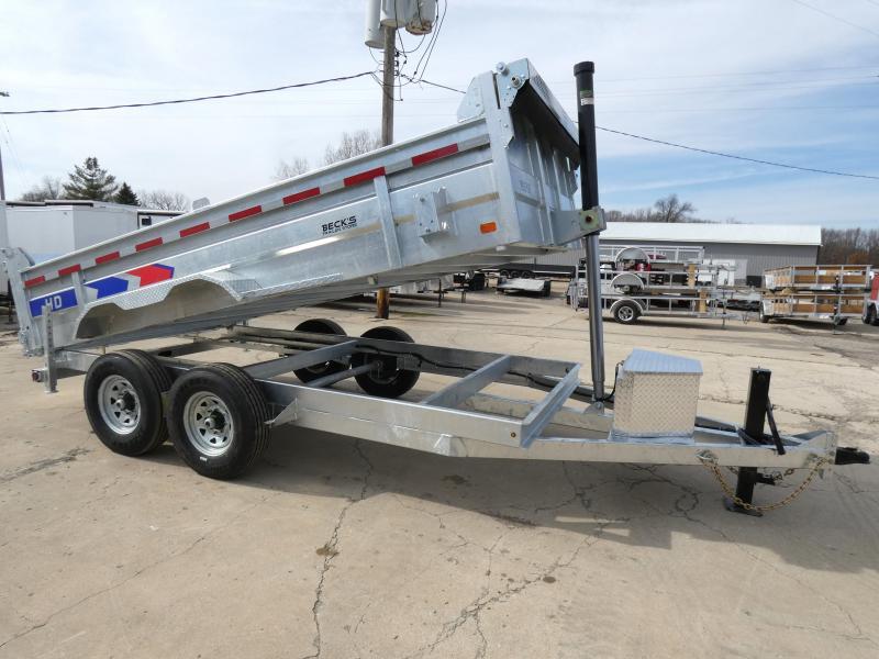 New Galvanized 7 x 14' Galvanized Dump Trailer with Telescopic Lift - Corrosion Resistant -Flexible Financing Options & Low Monthly Payment 