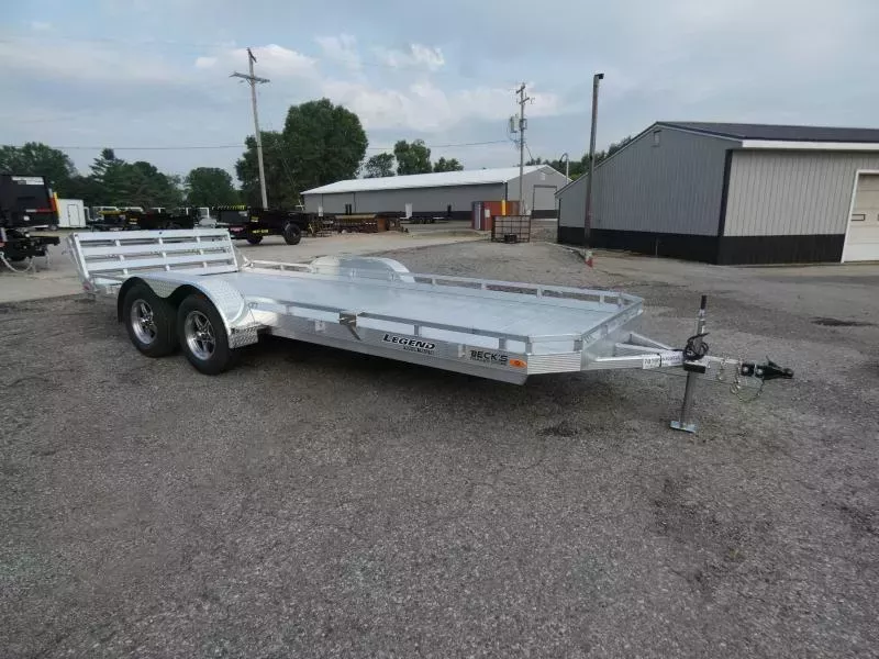 New Legend All Aluminum 7' x 18' Utility Trailer With Aluminum Deck & 3-Way Gate - $0 Down Financing Options Available