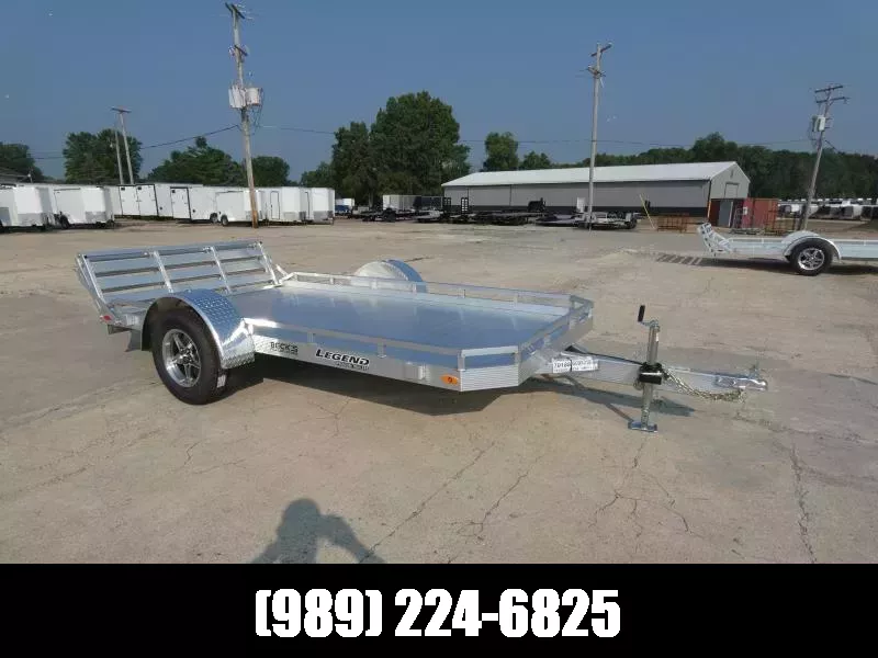 New Legend All Aluminum 7' x 12' Utility Trailer With Aluminum Deck & 3-Way Gate - 3500# Torsion Axle - $0 Down Financing Options Available