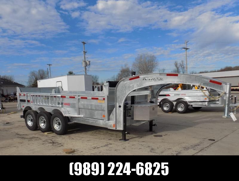 New Galvanized 80" x 16' Triple Axle Gooseneck Dump Trailer with 24K Telescopic Lift - Corrosion Resistant - $0 Down Financing Available New Galvanized 80" x 16' Triple Axle Gooseneck Dump Trailer with 24K Telescopic Lift - Corrosion Resistant - $0 Down Financing Available