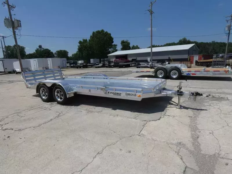 New Legend All Aluminum 7' x 18' Utility Trailer With Aluminum Deck & 3-Way Gate - $0 Down Financing Options Available