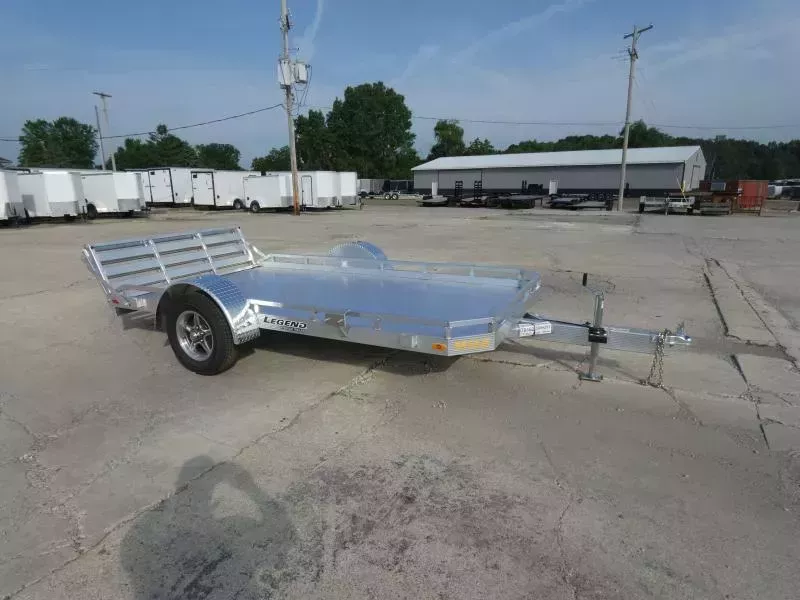 New Legend All Aluminum 7' x 12' Utility Trailer With Aluminum Deck & 3-Way Gate - 3500# Torsion Axle - $0 Down Financing Options Available