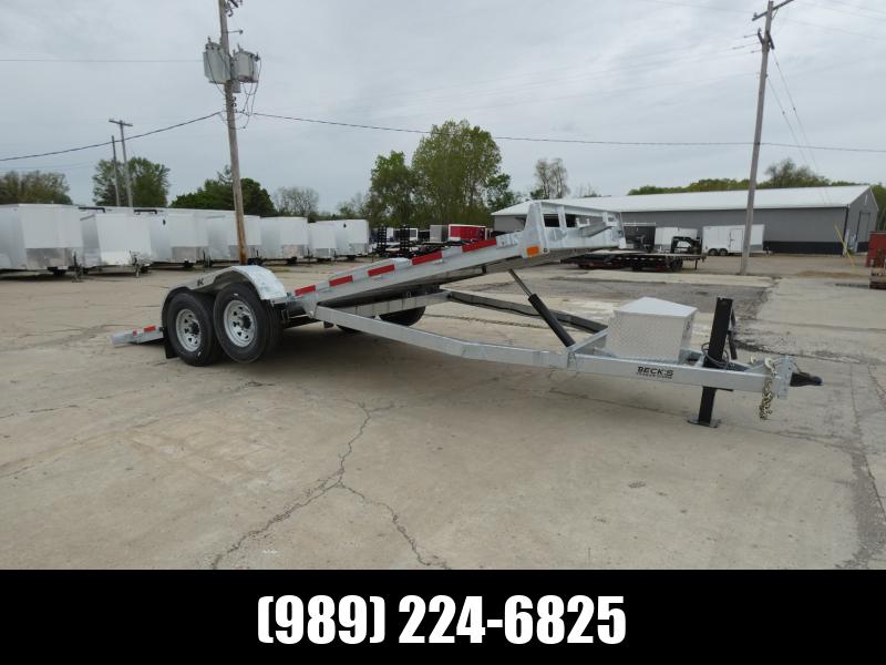 New Galvanized 7' x 20' Full Tilt Deck Equipment Trailer For Sale - Full Hydraulic Tilt Deck - Corrosion Resistant -Flexible Financing Options & Low Monthly Payments 
