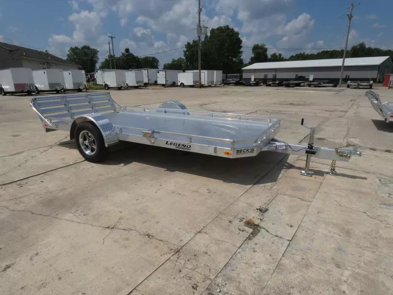 New Legend All Aluminum 7' x 14' Utility Trailer With Aluminum Deck & 3-Way Gate - Torsion Axle - $0 Down Financing Options Available