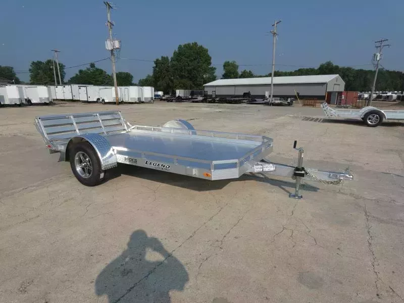 New Legend All Aluminum 7' x 12' Utility Trailer With Aluminum Deck & 3-Way Gate - 3500# Torsion Axle - $0 Down Financing Options Available