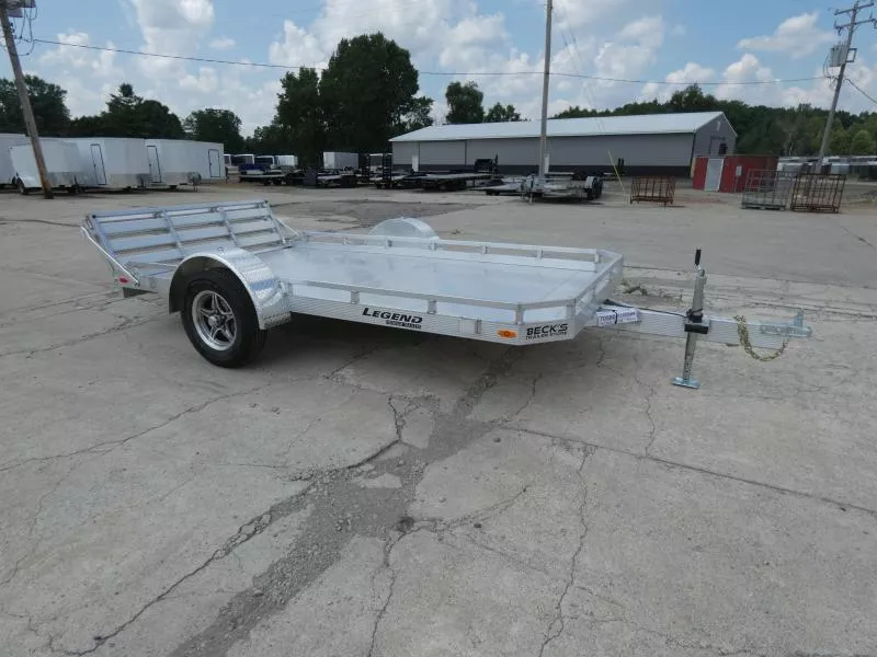 New Legend All Aluminum 7' x 12' Utility Trailer With Aluminum Deck & 3-Way Gate - 3500# Torsion Axle - $0 Down Financing Options Available