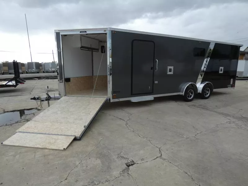 New Legend Explorer 7.5' x 29' Snowmobile Trailer - Only 7.5' Wide Model With NO Interior Wheel Wells!- Flexible Financing Options Available